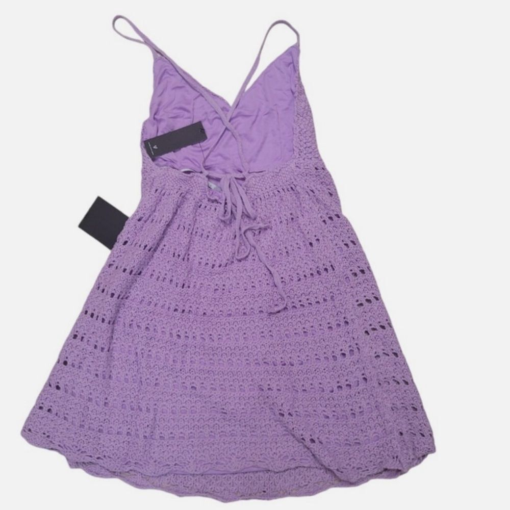 Lulu’s purple lilac Crochet Dress. Size M. - Picture 2 of 8